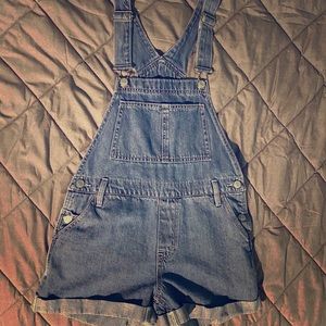 Jean short overalls